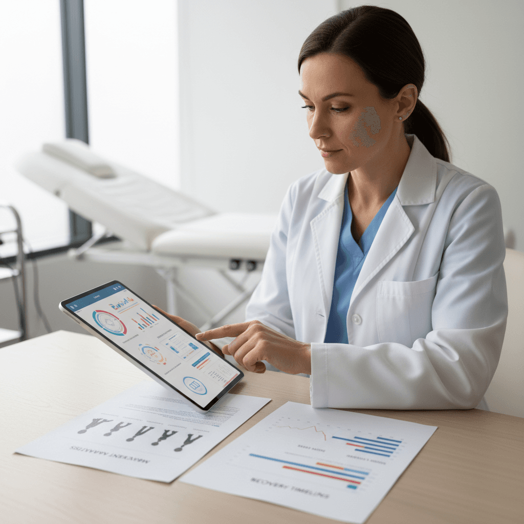 Therapist reviewing personalized recovery timeline and treatment plan