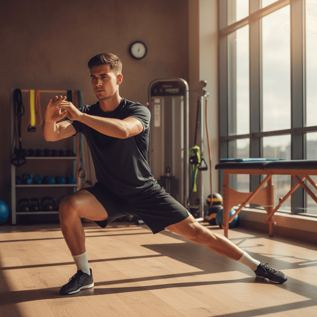 Football player performing pre-season conditioning exercises